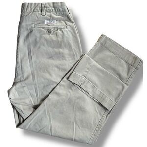 Polo Ralph Lauren Classic Chino Mens 34/29 Khaki Tan Flat Front Cotton Pants